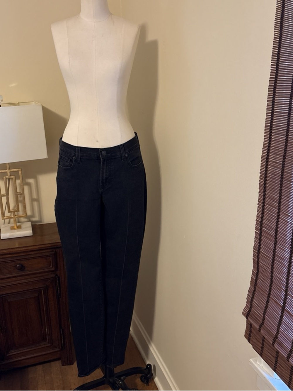 Women's Black Straight-Leg Jeans